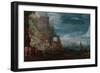 Seascape and the Casting out of Demons, C.1600 (Oil on Copper)-Jan the Elder Brueghel-Framed Giclee Print