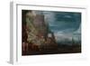 Seascape and the Casting out of Demons, C.1600 (Oil on Copper)-Jan the Elder Brueghel-Framed Giclee Print