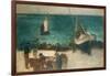 Seascape at Berck, Fishing Boats and Fishermen, 1872-1873-Edouard Manet-Framed Giclee Print