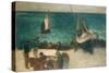 Seascape at Berck, Fishing Boats and Fishermen, 1872-1873-Edouard Manet-Stretched Canvas