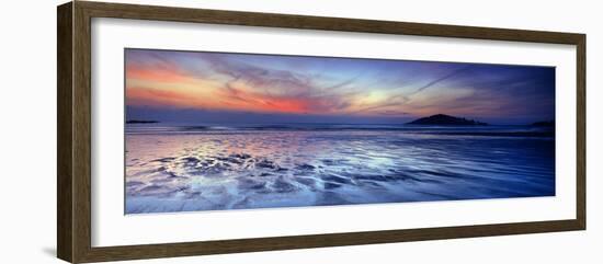 Seascape at Dusk, Bantham Beach, South Devon, Devon, England-null-Framed Photographic Print