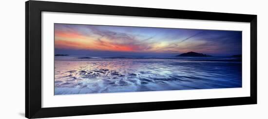 Seascape at Dusk, Bantham Beach, South Devon, Devon, England-null-Framed Photographic Print