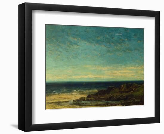 Seascape at Maguelonne-Gustave Courbet-Framed Premium Giclee Print