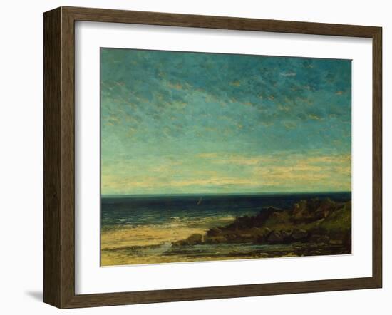 Seascape at Maguelonne-Gustave Courbet-Framed Giclee Print