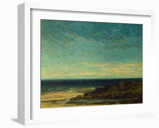 Seascape at Maguelonne-Gustave Courbet-Framed Giclee Print