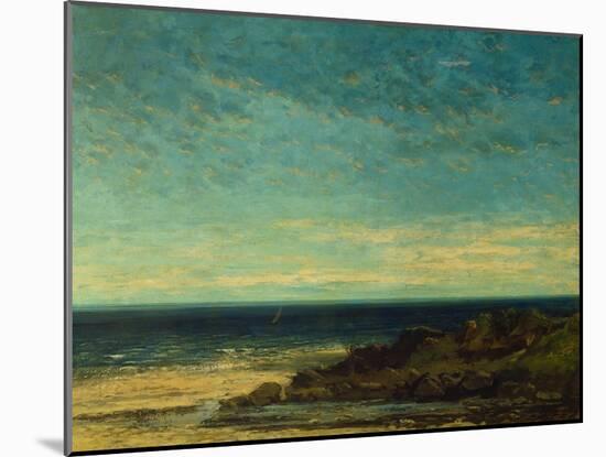 Seascape at Maguelonne-Gustave Courbet-Mounted Giclee Print