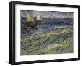 Seascape at Saintes-Maries, 1888-Vincent van Gogh-Framed Giclee Print