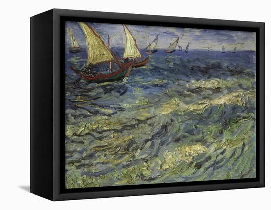 Seascape at Saintes-Maries, 1888-Vincent van Gogh-Framed Stretched Canvas