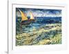 Seascape at Saintes-Maries, c.1888-Vincent van Gogh-Framed Art Print