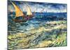 Seascape at Saintes-Maries, c.1888-Vincent van Gogh-Mounted Art Print
