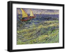 Seascape at Saintes-Maries, c.1888-Vincent van Gogh-Framed Giclee Print