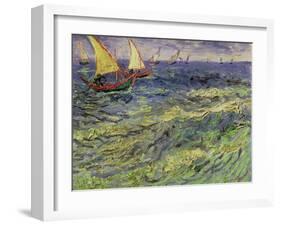 Seascape at Saintes-Maries, c.1888-Vincent van Gogh-Framed Giclee Print