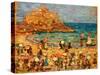 Seascape at St. Malo (Oil on Panel)-Maurice Brazil Prendergast-Stretched Canvas