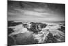 Seascape at Thor's Well in Black and White, Oregon Coast-null-Mounted Photographic Print