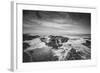 Seascape at Thor's Well in Black and White, Oregon Coast-null-Framed Photographic Print