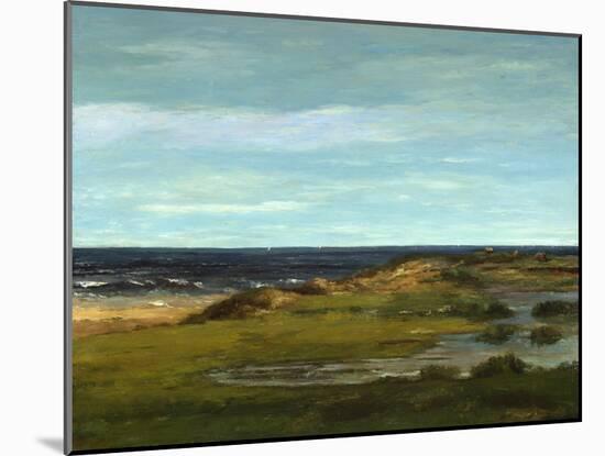 Seascape, C.1865 (Oil on Canvas)-Gustave Courbet-Mounted Giclee Print