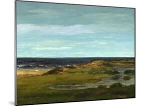 Seascape, C.1865 (Oil on Canvas)-Gustave Courbet-Mounted Giclee Print