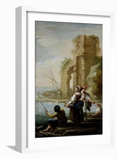 Seascape, ca. 1785-Mariano Salvador Maella-Framed Giclee Print