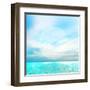 Seascape Daydream - Turquoise-Dominique Vari-Framed Art Print