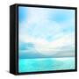 Seascape Daydream - Turquoise-Dominique Vari-Framed Stretched Canvas