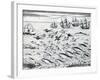 Seascape from 'India Orientalis', 1598-Theodore de Bry-Framed Giclee Print