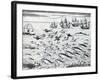 Seascape from 'India Orientalis', 1598-Theodore de Bry-Framed Giclee Print