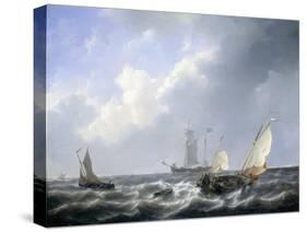 Seascape from the Zeeland Waters, by Petrus Johannes Schotel, 1825-27-Petrus Johannes Schotel-Stretched Canvas