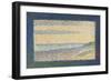 Seascape (Gravelines), by Georges Seurat, 1890, French Post-Impressionist painting,-Georges Seurat-Framed Art Print