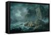 Seascape in a Storm-Jean Baptiste Pillement-Framed Stretched Canvas