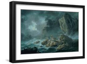 Seascape in a Storm-Jean Baptiste Pillement-Framed Giclee Print