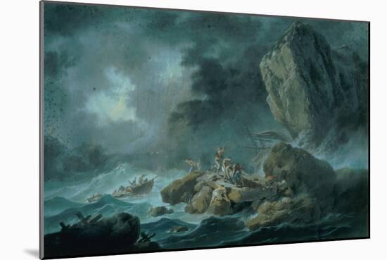 Seascape in a Storm-Jean Baptiste Pillement-Mounted Giclee Print