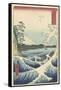 Seascape in Suruga, 1858-Ando or Utagawa Hiroshige-Framed Stretched Canvas