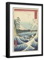 Seascape in Suruga, 1858-Ando or Utagawa Hiroshige-Framed Giclee Print