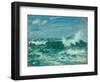 Seascape, Late 19Th Century - mid 20Th Century (Oil on Paper)-John Everett-Framed Giclee Print