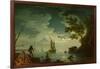 Seascape, Moonlight, 1772-Claude Joseph Vernet-Framed Giclee Print