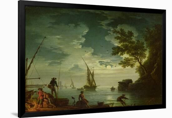 Seascape, Moonlight, 1772-Claude Joseph Vernet-Framed Giclee Print