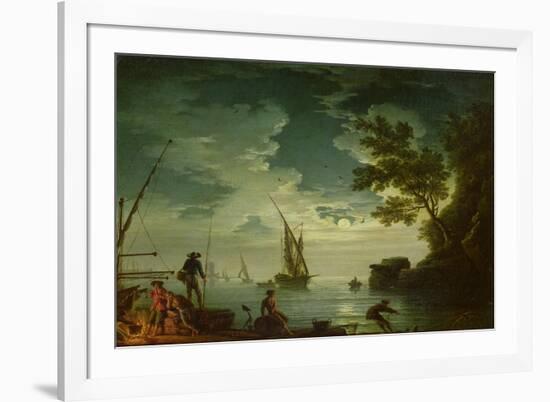 Seascape, Moonlight, 1772-Claude Joseph Vernet-Framed Premium Giclee Print