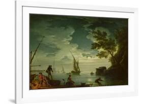 Seascape, Moonlight, 1772-Claude Joseph Vernet-Framed Premium Giclee Print