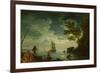 Seascape, Moonlight, 1772-Claude Joseph Vernet-Framed Premium Giclee Print