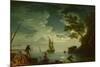 Seascape, Moonlight, 1772-Claude Joseph Vernet-Mounted Premium Giclee Print