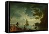 Seascape, Moonlight, 1772-Claude Joseph Vernet-Framed Stretched Canvas