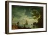 Seascape, Moonlight, 1772-Claude Joseph Vernet-Framed Giclee Print