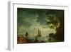 Seascape, Moonlight, 1772-Claude Joseph Vernet-Framed Giclee Print