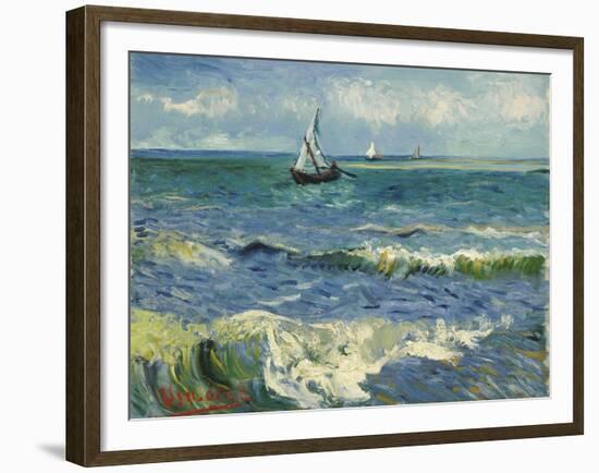 Seascape near Les Saintes-Maries-de-la-Mer. Arles, June 1888-Vincent van Gogh-Framed Giclee Print