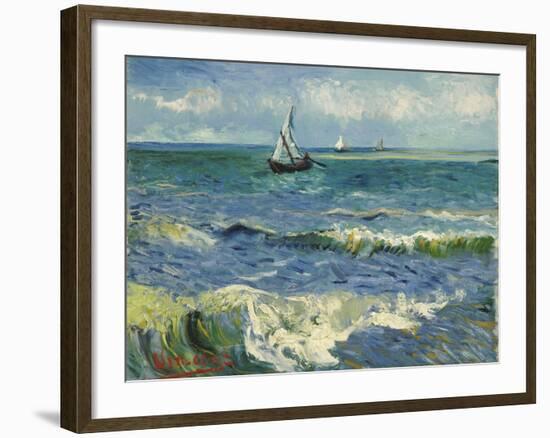 Seascape near Les Saintes-Maries-de-la-Mer. Arles, June 1888-Vincent van Gogh-Framed Giclee Print