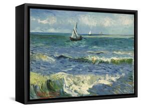 Seascape near Les Saintes-Maries-de-la-Mer. Arles, June 1888-Vincent van Gogh-Framed Stretched Canvas