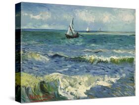 Seascape near Les Saintes-Maries-de-la-Mer. Arles, June 1888-Vincent van Gogh-Stretched Canvas