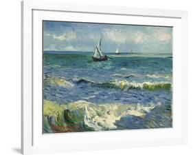 Seascape near Les Saintes-Maries-de-la-Mer. Arles, June 1888-Vincent van Gogh-Framed Giclee Print