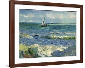 Seascape near Les Saintes-Maries-de-la-Mer. Arles, June 1888-Vincent van Gogh-Framed Giclee Print