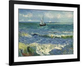 Seascape near Les Saintes-Maries-de-la-Mer. Arles, June 1888-Vincent van Gogh-Framed Giclee Print